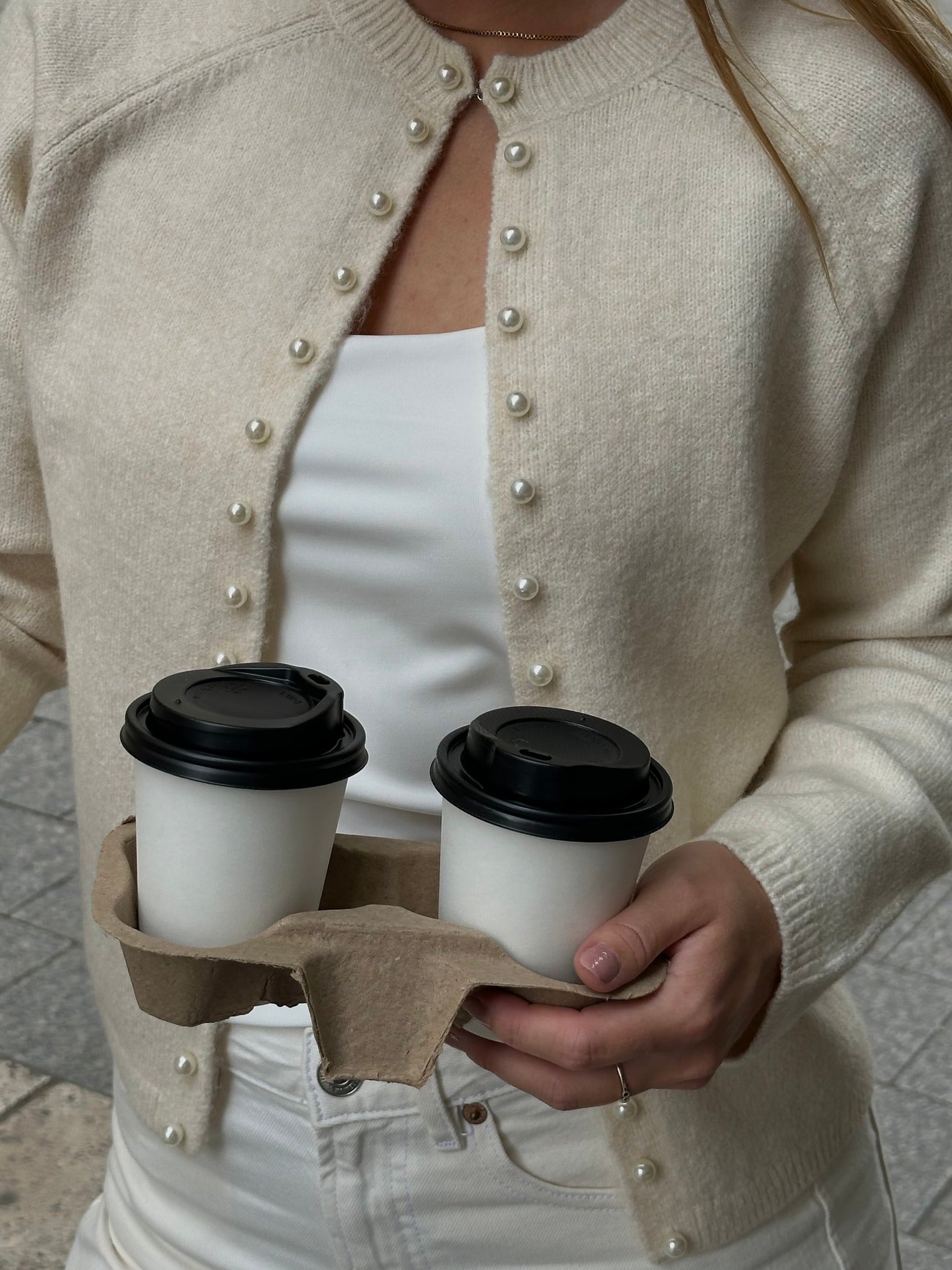 AWMAGALENE Knit Cardigan - Birch